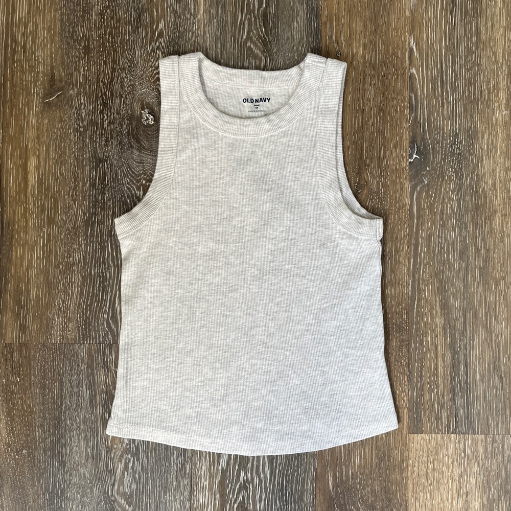 Old Navy Women's Ribbed Tank Top - Light Heather Gray